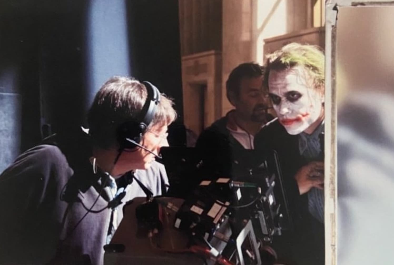 Heath Ledger on set of ‘The Dark Knight’